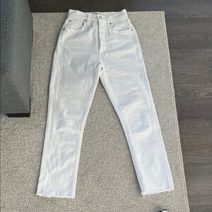 Agolde Women's Straight Leg White Jeans